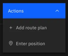 Actions menu on the forecasts page